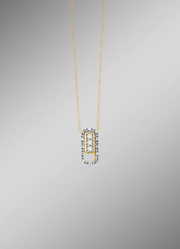 Moderne hanger met diamanten 