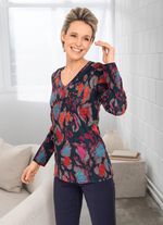 Shirt met decoratieve steentjes aan de voorkant 