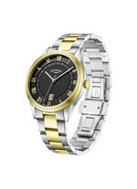 Roterend quartz herenhorloge in bicolor 