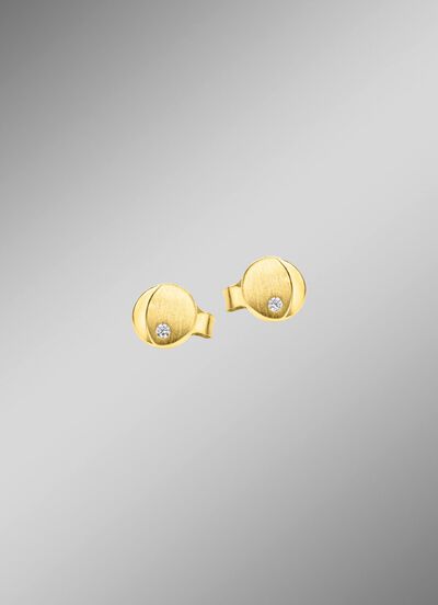 Moderne oorbellen met zirkonia 