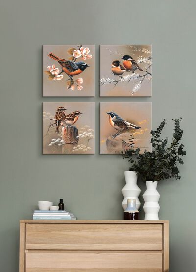 Schilderijenset, 4 stuks 