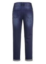 Jeans met push-up effect DONKERBLAUW