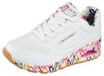 SKECHERS, trendy damessneakers, met zichtbaar luchtkussen WIT