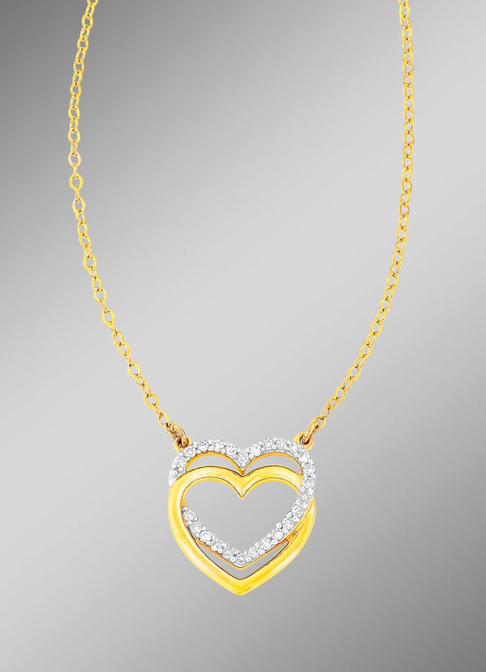 Romantische ketting met 25 diamanten 