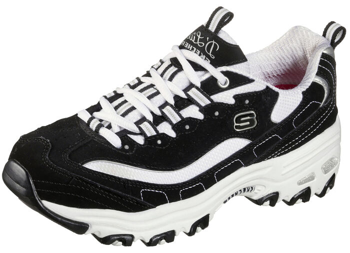 SKECHERS, sportieve damessneakers, met uitneembaar voetbed ZWART-WIT