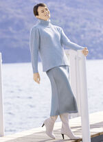 satijnen rok BLEU