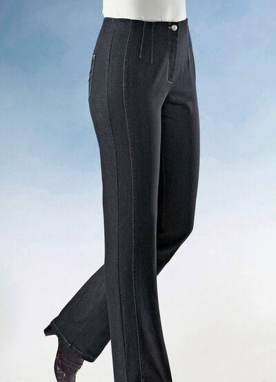 Jeans met flatterende naad  