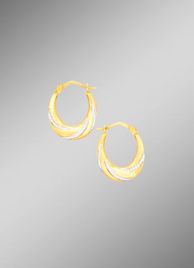 Tweekleurige creoolse oorbellen 