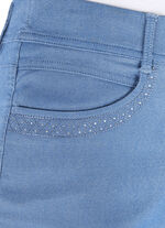 Broek in denimlook JEANSBLAUW