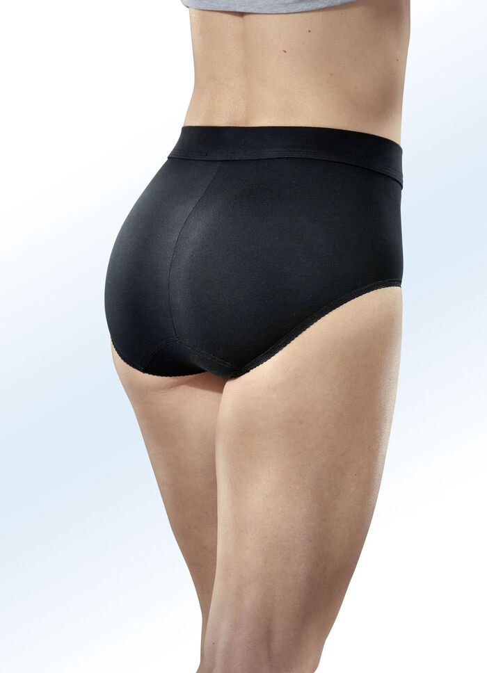 sloggi Double Comfort twinpack maxi slips met biologisch katoen SCHWARZ