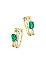 Vergulde creolen met zirkonia 