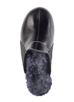 ELENA EDEN pantoffels van kalfsnappaleer ZWART