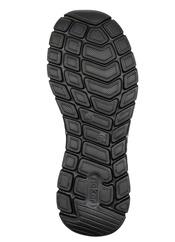 Rieker, lichtgewicht herenpantoffels, met verstevigde hielkap ZWART