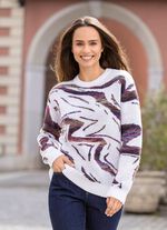 Trui met een zachte, pluizige feel 