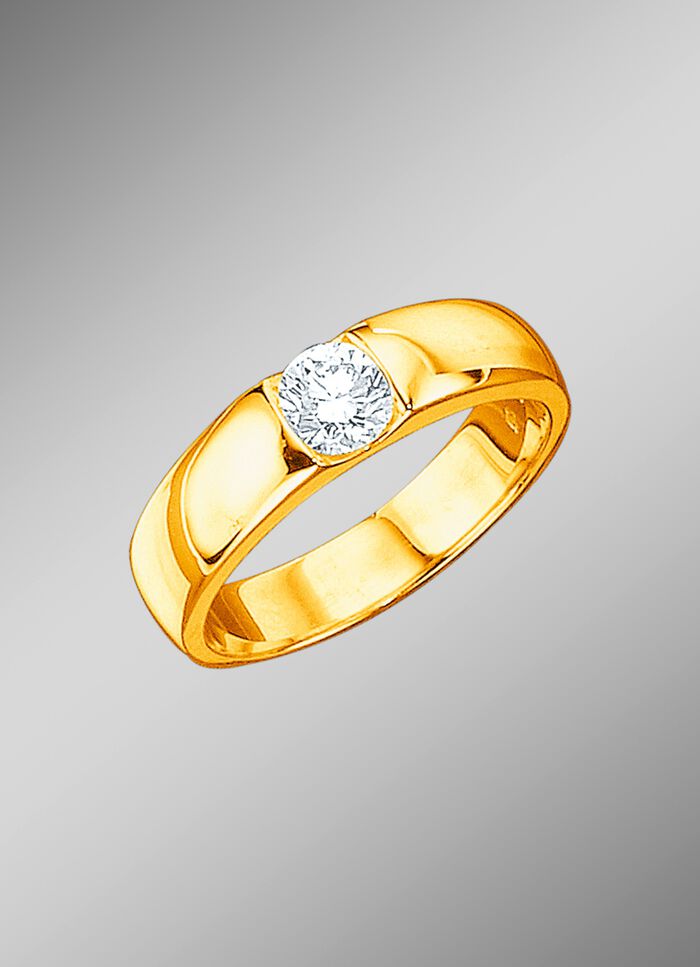 Solitaire ring met loepzuivere briljant 