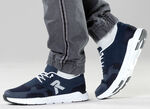 Rieker sneakers met elastische decoratieve vetersluiting DUNKELBLAU