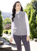 Gebreid vest met opstaande kraag 