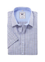 Geruit "Milano Italy" shirt in 4 kleuren LICHTGRIJS GERUIT