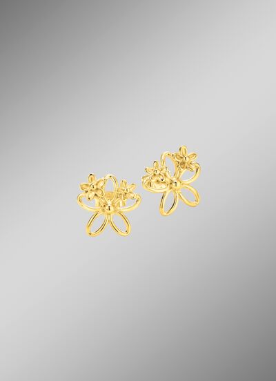 Filigraan oorbellen met bloemmotief 