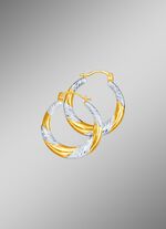 Tweekleurige creoolse oorbellen 