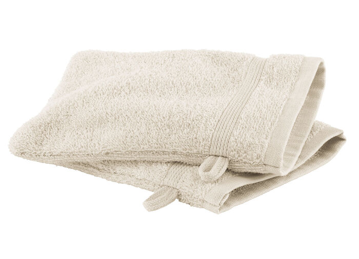 Gezellige badstofserie met rand BEIGE