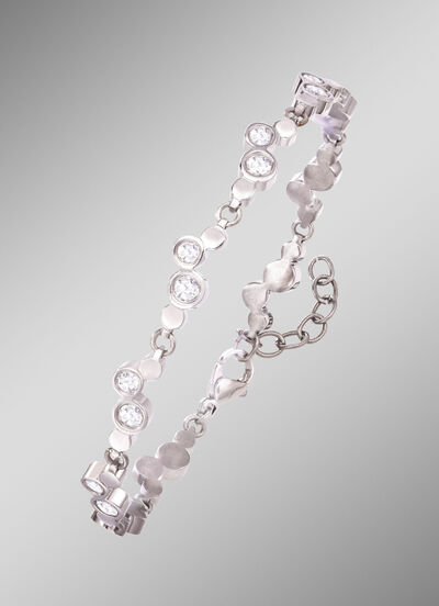 Titanium armband met synthetische zirkonia 