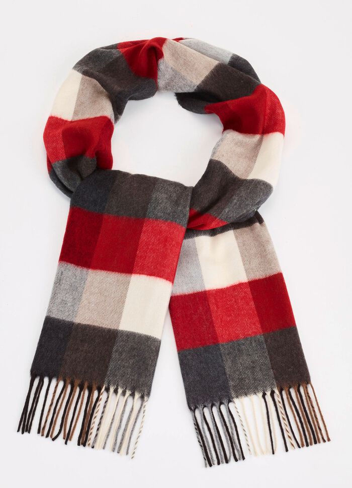 Sjaal met ruitjesmotief 