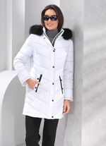 Lange jas met afneembare capuchon 