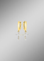 Chique creolen met 2 diamanten 