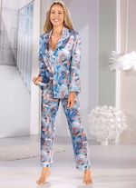 Satijnen pyjama van Laurina, doorgeknoopt 