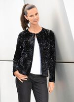 Blousejasje met pailletten ZWART