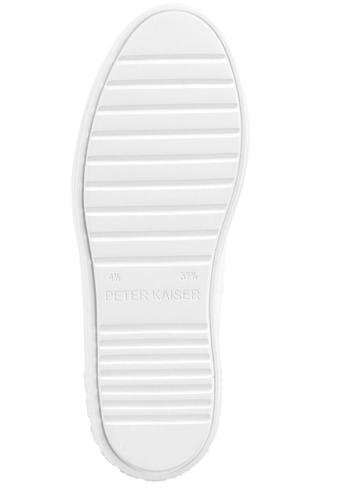 Peter Kaiser vetersneakers van nappaleer WEISS