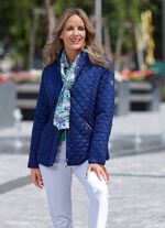 Functioneel jack met interessante quilting SAPHIRBLAU