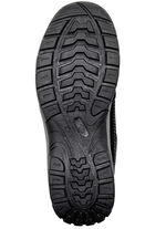 Sportieve herenpantoffels met uitneembaar voetbed ZWART-GRIJS