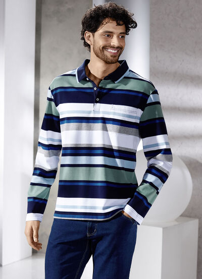 Poloshirt met zijsplitten 