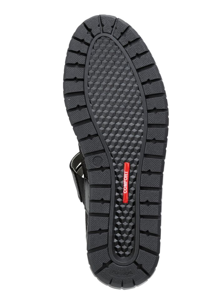 ELENA EDEN pantoffels gemaakt van nappaleer en stretchmateriaal ZWART-GOUD