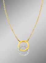 Moderne ketting met 18 diamanten 
