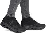 Rieker, sportieve damessneakers, breedte G, met uitneembaar voetbed ZWART