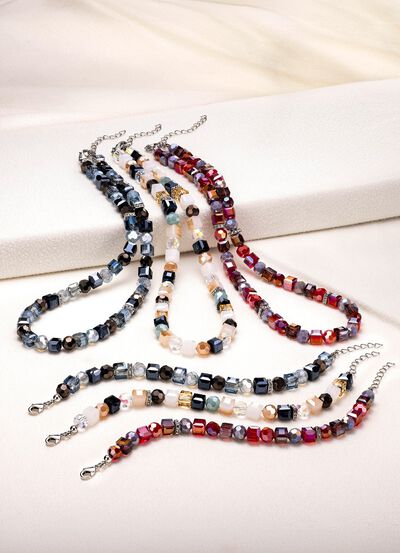 Prachtig sprankelende 2-delige sieradenset 