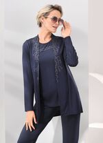 2-delige set bestaande uit overhemdjas en overhemd 