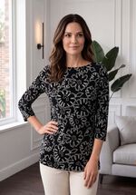 Shirt met 3/4-mouwen 
