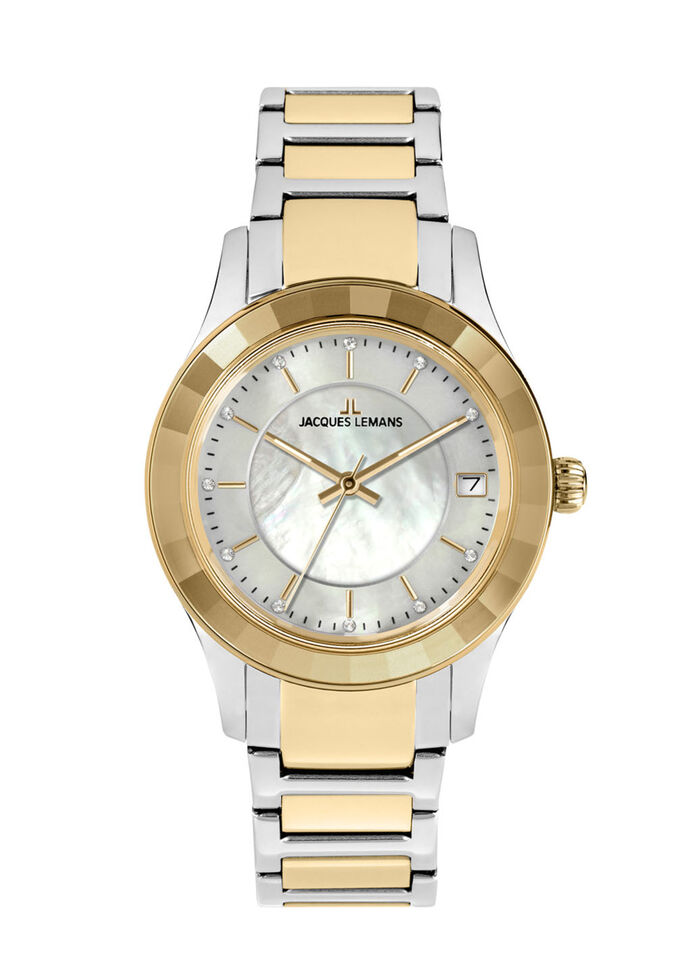 Jacques Lemans quartz dameshorloge - elegantie in tweekleurig 
