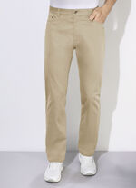 Zomerse broek van &quot;Suprax&quot; met elastische tailleband in 3 kleuren BEIGE