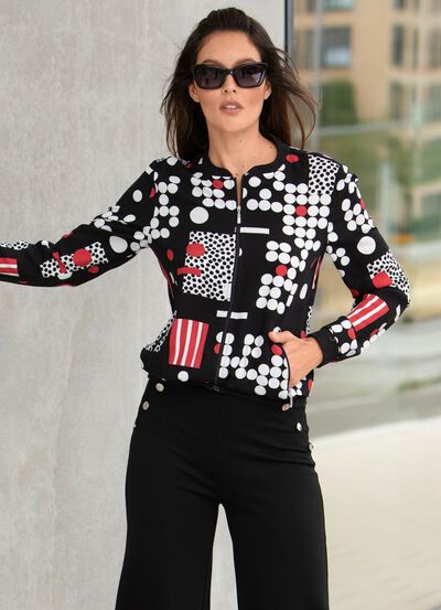 Blousejasje met geribd breisel 