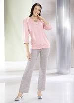 Overhemdblouse met doorlopende knoopsluiting in 2 kleuren ROSÉ