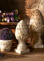 Dennenappels van keramiek, set van 2 