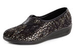 Slippers van fluweel met een print en een luipaarddessin SCHWARZ-BRONZE