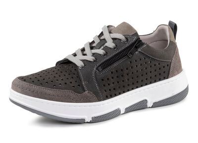 GINO GALANTE veterschoen van luchtig geperforeerd nubuckleer 