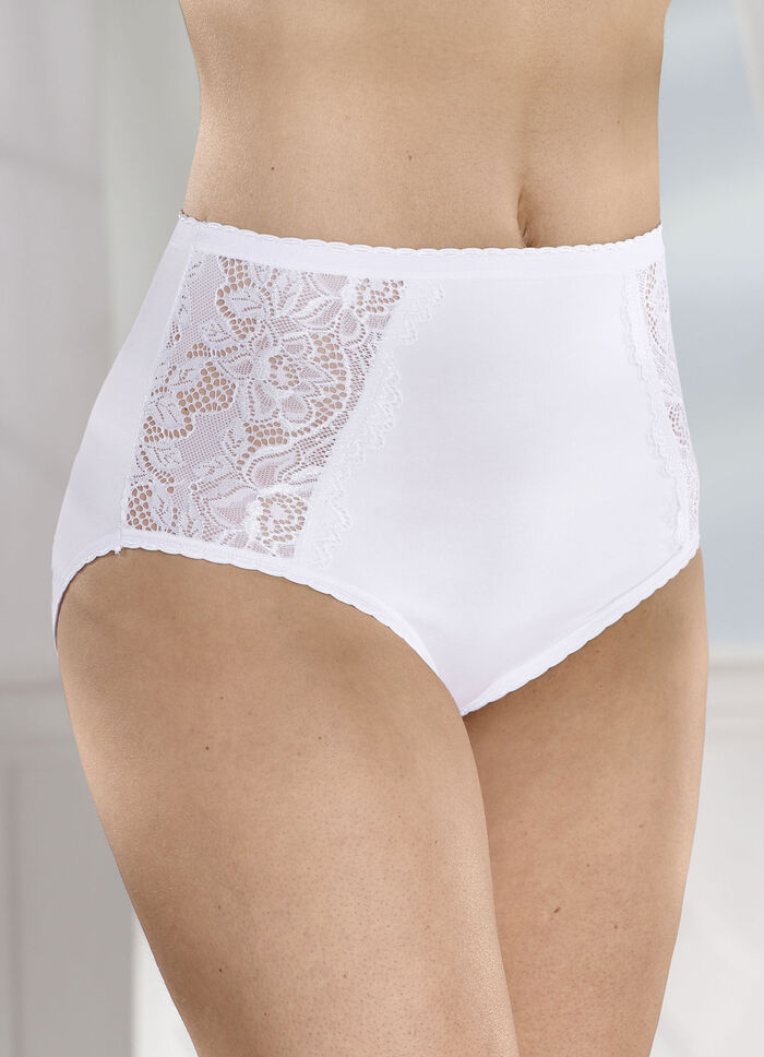 Laurina set van vier slips met elastische kant 