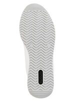 Remonte sneakers met veters en glinsterende zilveren contrastrand WIT
